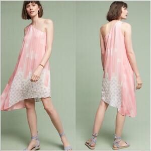 ANTHROPOLOGIE MAEVE Silk Dress Womens Size 14 Romantic Fairy Feminine Ethereal
